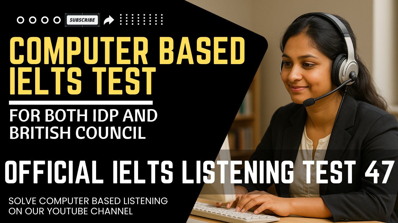 Real Exam Ielts Listening Test 47 - cover
