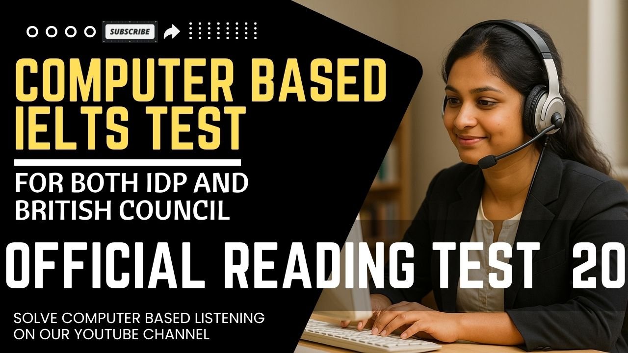 Real Exam Reading Test 20