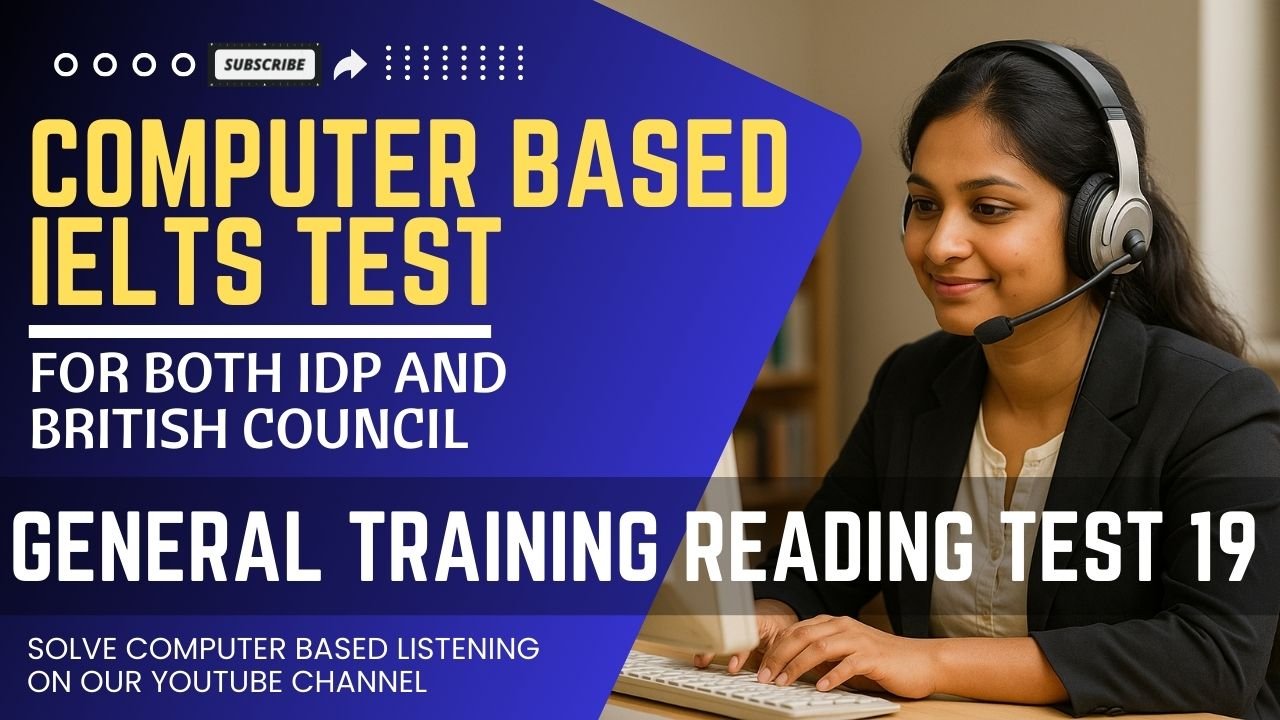 Real Exam General Training Reading Test 18