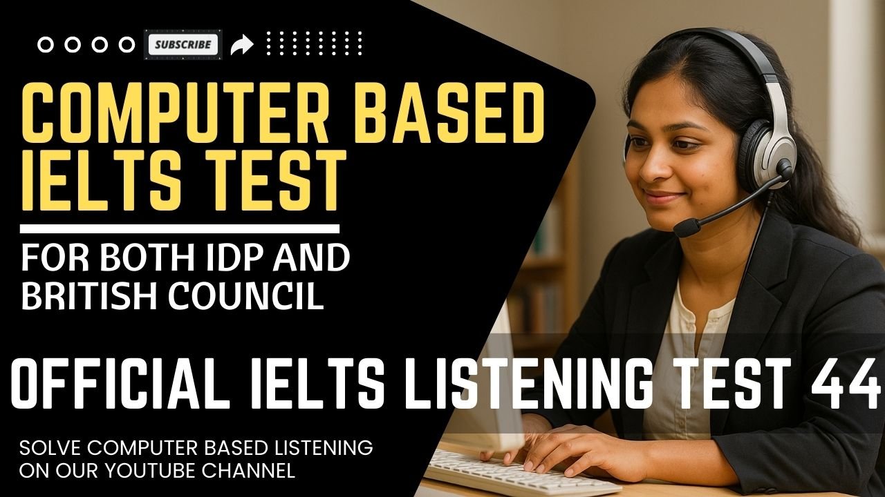 Real Exam Ielts Listening Test 44 - cover