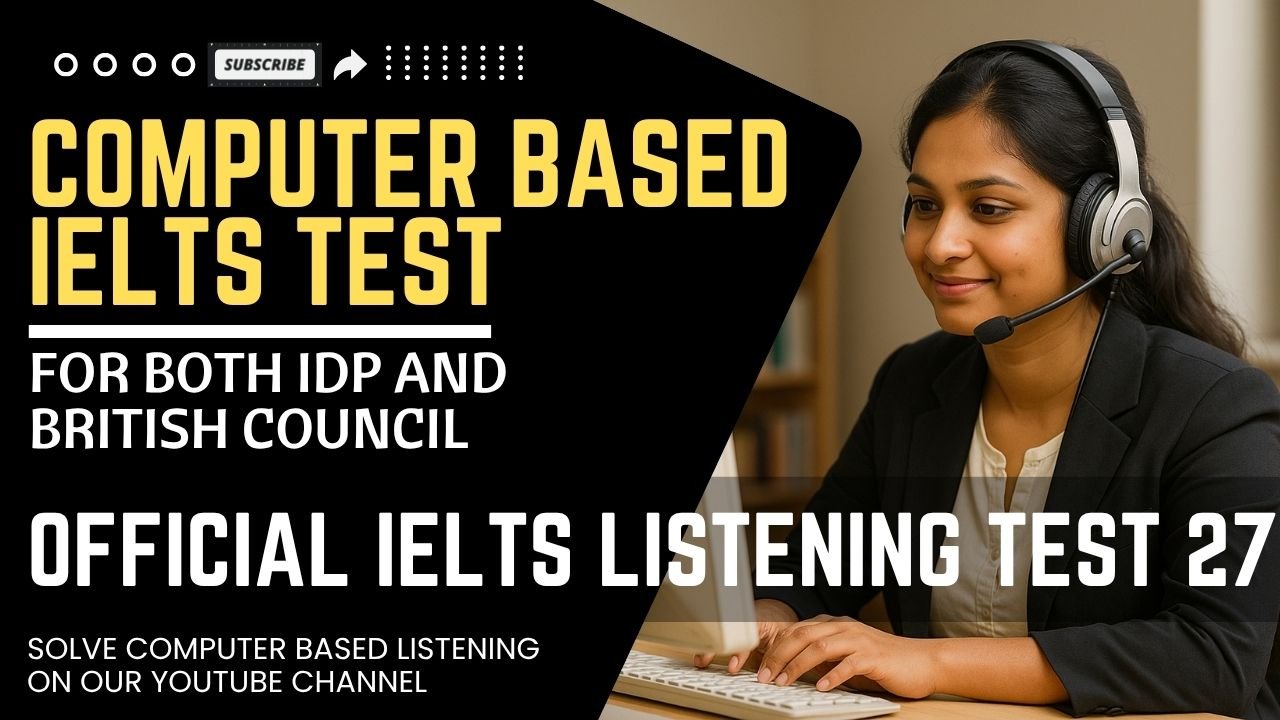 Real Exam Ielts Listening Test 27 - cover