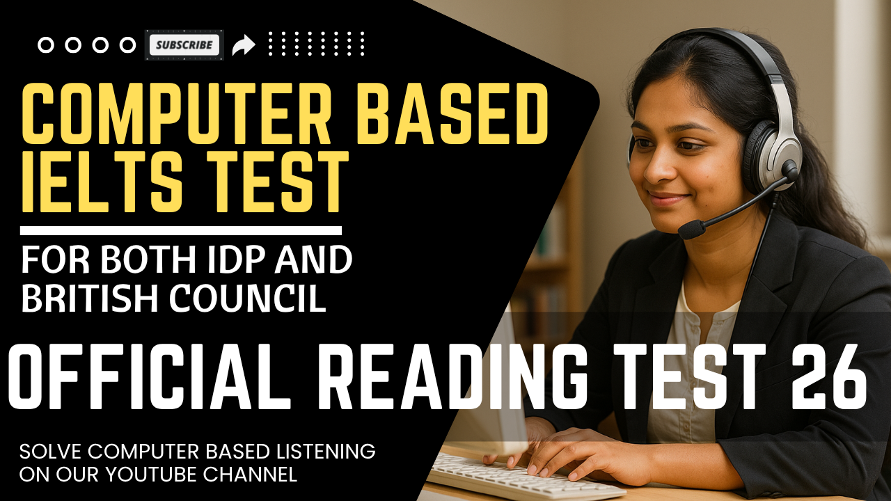 Real Exam Reading Test 26