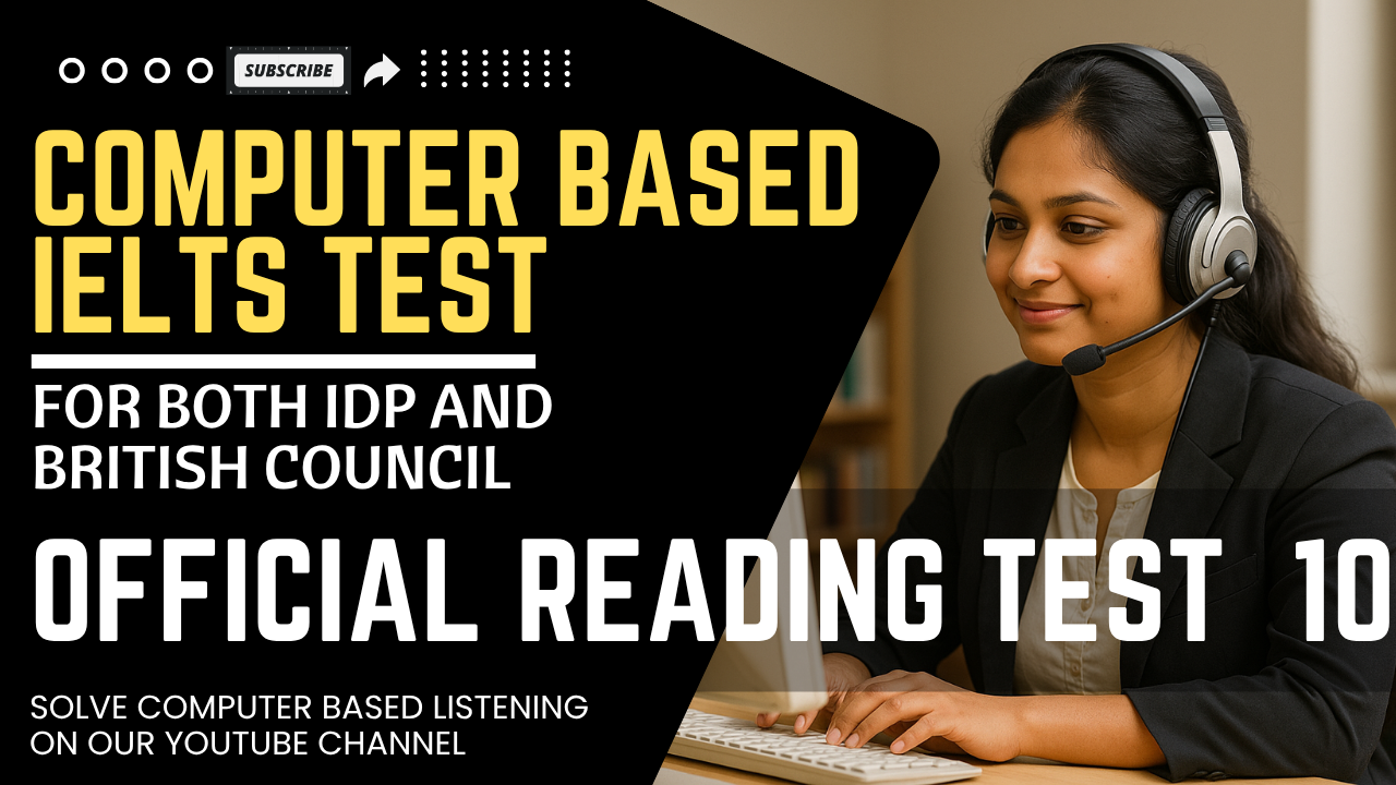 Real Exam Reading Test 10